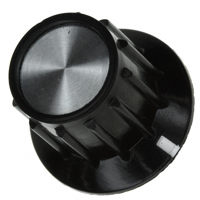 【PKA50B1/4】KNOB RIBBED W/SKIRT 0.250" PLAST